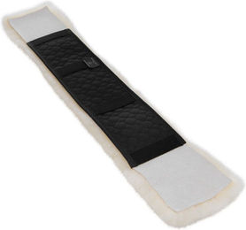 Christ Sattelgurtschoner Universal aus Lammfell in Schwarz oder Natur - 77 cm – Bild 1 von 2