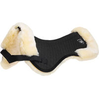 Produktbild von Christ Ultra Sattelpad mit Rand für Warmblut in Schwarz/Natur aus Wolle