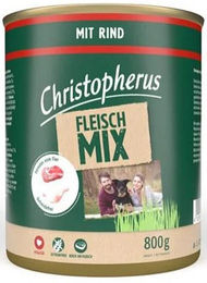 Christopherus Fleischmix Hundefutter Rind und Huhn Adult 6x800g ohne Farb- und Aromastoffe - 6 x 800 g – Bild 1 von 2