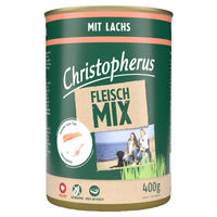 Produktbild von Christopherus Fleischmix Lachs und Huhn Stückchen in Sauce für Katzen Adult 6x 400 g - 6 x 400 g