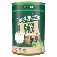 Produktbild von Christopherus Fleischmix Suppe mit Ente Truthahn Huhn für Hunde Adult 6x 400 g mit hohem Fleischanteil - 6 x 400 g
