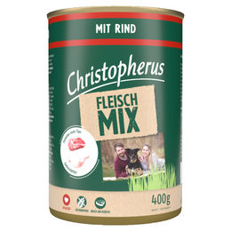 Christopherus Fleischmix Suppe mit Rind und Huhn für Hunde Adult 6x 400 g mit hohem Fleischanteil - 6 x 400 g – Bild 1 von 3