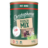 Produktbild von Christopherus Fleischmix Suppe mit Rind und Huhn für Hunde Adult 6x 400 g mit hohem Fleischanteil - 6 x 400 g