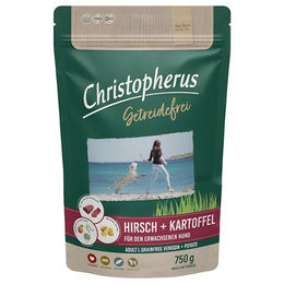Produktbild von Christopherus Getreidefrei Hundefutter Hirsch & Geflügel Adult 750 g