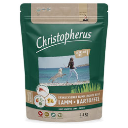 Christopherus Getreidefrei Light Hundefutter Adult Lamm & Kartoffel 1,5 kg - 1,5 kg – Bild 1 von 2