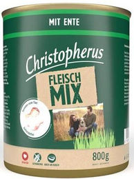 Christopherus Hundefutter Fleisch-Mix mit Ente Truthahn und Huhn Stückchen in Sauce 6x800 g Adult Hoher Fleischanteil - 6 x 800 g – Bild 1 von 2