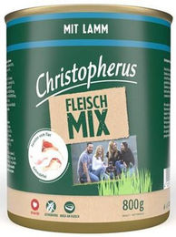 Christopherus Hundefutter Fleisch-Mix mit Lamm, Huhn und Truthahn Stückchen in Sauce für Adult, hoher Fleischanteil, 800 g - 6 x 800 g – Bild 1 von 2