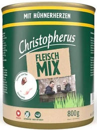 Christopherus Hundefutter Fleischmix mit Huhn für Adult Hunde 6x 800 g ohne Farb- und Aromastoffe - 6 x 800 g – Bild 1 von 2