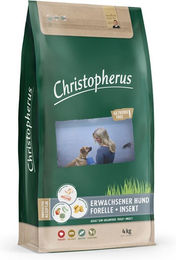 Christopherus Hundefutter Getreidefrei Forelle und Insekt Adult 4kg - 4 kg – Bild 1 von 3