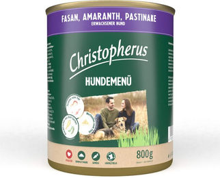 Christopherus Hundemenü Adult mit Fasan und Huhn in Soße, glutenfrei, 6x800g - 6 x 800 g – Bild 1 von 3