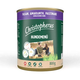 Produktbild von Christopherus Hundemenü Fasan mit Amaranth und Pastinake 6x800g