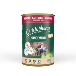Christopherus Hundemenü Rentier mit Kartoffel und Zucchini 24x400g – Bild 1 von 1