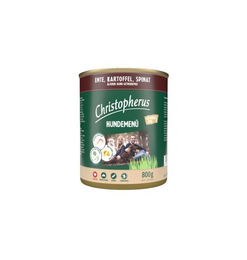 Christopherus Hundemenü Senior Ente Stückchen in Sauce getreidefrei 6x 800 g - 6 x 800 g – Bild 1 von 2
