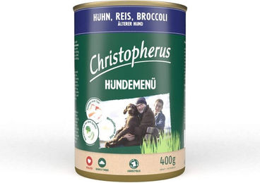 Christopherus Hundemenü Senior Huhn mit Reis und Broccoli 6x400g – Bild 1 von 1
