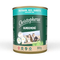 Produktbild von Christopherus Hundemenü Truthahn mit Reis und Karotte 6x800g