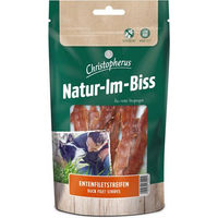 Produktbild von Christopherus Hundesnack Natur-Im-Biss Entenfiletstreifen getreidefrei mit hohem Fleischanteil 70 g - 12 x 70 g