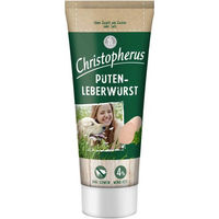 Produktbild von CHRISTOPHERUS Hundesnack Puten-Leberwurst Paste ohne Farb-, Aroma- oder Konservierungsstoffe und ohne Zucker 75 g - 12 x 75 g