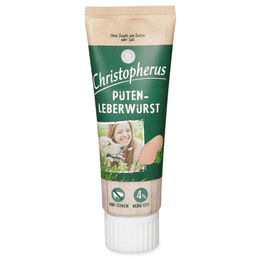 Produktbild von Christopherus Hundesnack Putenleberwurst für Hunde aller Altersstufen 3x75g