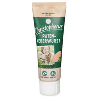 Produktbild von Christopherus Hundesnack Putenleberwurst für Hunde aller Altersstufen 3x75g