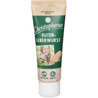 Produktbild von Christopherus Hundesnack Putenleberwurst ohne Zucker und Zusatzstoffe 12x75g - 12 x 75 g