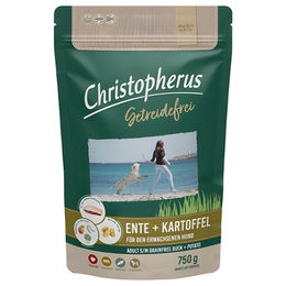 Christopherus Hundetrockenfutter Adult Ente Getreidefrei Glutenfrei Monoprotein 750 g – Bild 1 von 2