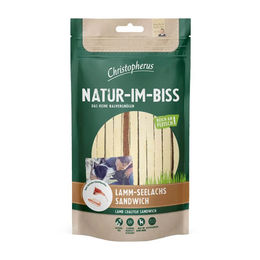 Christopherus Natur-Im-Biss Hundesnack Lamm-Seelachs Sandwich getreidefrei 12 x 70 g - 12 x 70 g – Bild 1 von 5