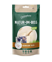 Christopherus Natur-Im-Biss Kausnack für Hunde Hähnchen Taco getreidefrei mit hohem Fleischanteil 65 g - 12 x 65 g – Bild 1 von 3