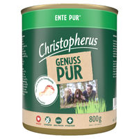 Produktbild von Christopherus Pur Hund Nassfutter Ente Getreidefrei Sensitive Stückchen in Sauce 6 x 800 g - 6 x 800 g