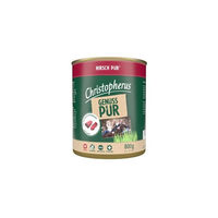 Produktbild von Christopherus Pur Hund Nassfutter Hirsch Monoprotein Getreidefrei Adult 6x800g - 6 x 800 g