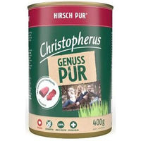 Produktbild von Christopherus Pur Hund Nassfutter Hirsch Monoprotein getreidefrei Stückchen in Sauce 6x400g - 6 x 400 g