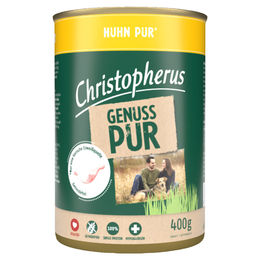 Produktbild von Christopherus Pur Hund Nassfutter Huhn Stückchen in Soße 6x400 g für Adult - 6 x 400 g