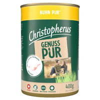 Produktbild von Christopherus Pur Hund Nassfutter Huhn Stückchen in Soße 6x400 g für Adult - 6 x 400 g
