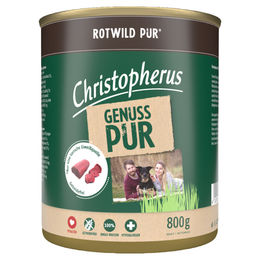 Produktbild von Christopherus Pur Hundefutter Adult Rotwild Stückchen in Sauce 6 x 800 g - 6 x 800 g