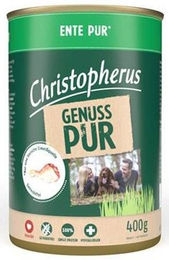 Christopherus Pur Hundefutter Ente Monoprotein Stückchen in Sauce 6x400 g getreidefrei - 6 x 400 g – Bild 1 von 2