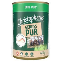 Produktbild von Christopherus Pur Hundefutter Ente Monoprotein Stückchen in Sauce 6x400 g getreidefrei - 6 x 400 g