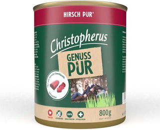 Produktbild von Christopherus Pur Hundefutter Hirsch Monoprotein 12x800g
