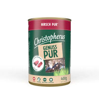 Produktbild von Christopherus Pur Hundefutter Hirsch Monoprotein 6x400g