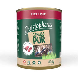 Produktbild von Christopherus Pur Hundefutter Hirsch Monoprotein 6x800g
