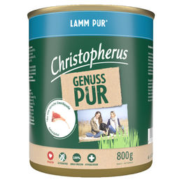 Christopherus Pur Hundefutter Lamm Monoprotein Stückchen in Soße 12x800 g - 6 x 800 g – Bild 1 von 2