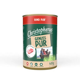Produktbild von Christopherus Pur Hundefutter Rind 24x400g