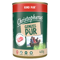 Produktbild von Christopherus Pur Rind Hundefutter Adult Getreidefrei Monoprotein 6x 400 g - 6 x 400 g