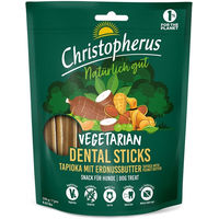 Produktbild von Christopherus Vegetarian Dental Sticks für Hunde Adult Tapioka mit Erdnussbutter getreidefrei 250g - 10 x 250 g