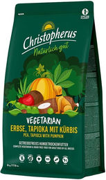 Produktbild von Christopherus Vegetarian Hundefutter Adult Erbse Tapioka mit Kürbis Getreidefrei ohne tierisches Protein 2x8kg