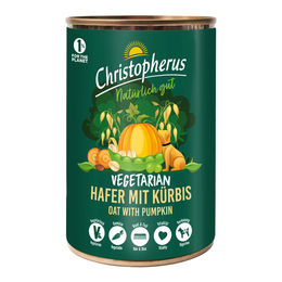 Produktbild von Christopherus Vegetarian Hundefutter Hafer mit Kürbis Glutenfrei Adult 6x400g