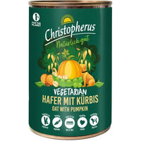 Produktbild von Christopherus Vegetarian Hundefutter Hafer mit Kürbis Vegan Glutenfrei 6 x 400 g - 6 x 400 g