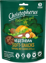 Christopherus Vegetarian Soft Snack für Hunde Tapioka mit Kürbis getreidefrei 125 g - 125 g – Bild 1 von 7