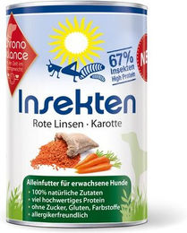Produktbild von ChronoBalance Bio Alleinfutter Insekten mit Roten Linsen und Karotte Stückchen in Sauce glutenfrei hypoallergen 2400g