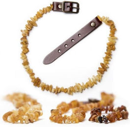 Produktbild von ChronoBalance Natürliches Bernsteinhalsband für Hunde aus Naturmaterial zur Unterstützung bei Zecken und Flöhen