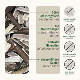 ChronoBalance XL Hirschgeweih für Hunde – Natürliche halbierte Kauspielzeuge zur Zahnpflege - 120 g – Bild 1 von 6