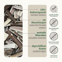 Produktbild von ChronoBalance XL Hirschgeweih für Hunde – Natürliche halbierte Kauspielzeuge zur Zahnpflege - 120 g
